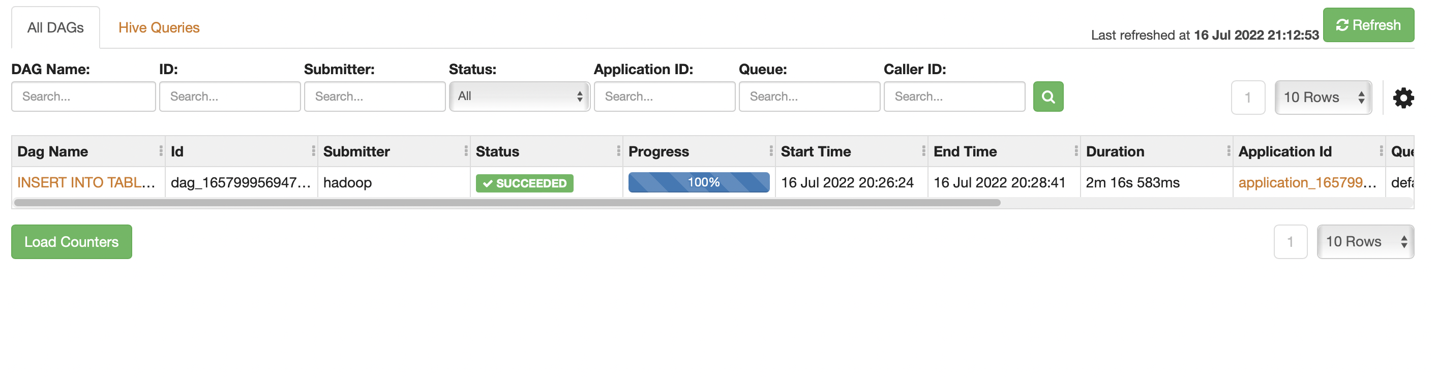 Hive UI on EMR Serverless